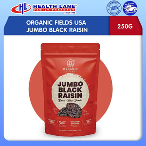 ORGANIC FIELDS USA JUMBO BLACK RAISIN (250G)